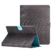 8" Tablet Case - Black Crocodile Texture Leather Cover - 1