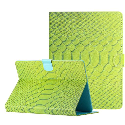 Green Crocodile Texture Leather Case for 10" Tablets - 1