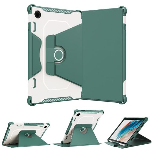 Samsung Galaxy Tab A8 10.5 2021 Green 360 Rotating Leather Case - 1