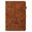 8" Tablet Case - Tower Embossed Leather Cover, Brown - 2