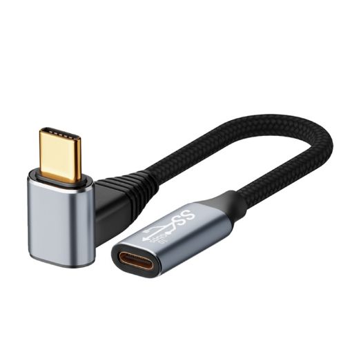 Steam Deck 100W USB-C Male to Female Curved Extension Cable, 2m Length - 1