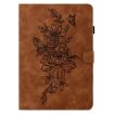 Samsung Galaxy Tab A7 10.4 2020 T500 Leather Case Peony Butterfly Brown - 2