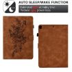 Samsung Galaxy Tab A7 10.4 2020 T500 Leather Case Peony Butterfly Brown - 7