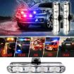4 in 1 Car Grille Flash Lights 16LEDs with Wireless Remote (Red Yellow) - 7