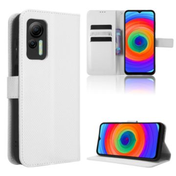 Ulefone Note 14 White Leather Phone Case with Diamond Texture - 1