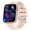 HT15 Gold Smart Watch - 1.85" Silicone Band, IP67 Waterproof, Bluetooth Call - 1