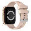 HT15 Gold Smart Watch - 1.85" Silicone Band, IP67 Waterproof, Bluetooth Call - 3
