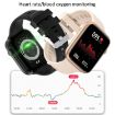 HT15 Gold Smart Watch - 1.85" Silicone Band, IP67 Waterproof, Bluetooth Call - 5