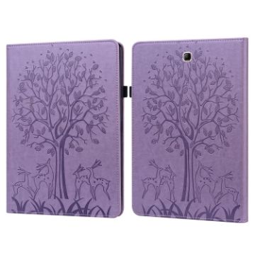 Samsung Galaxy Tab A 9.7 T550/T555 Purple Tree & Deer Leather Case - 1