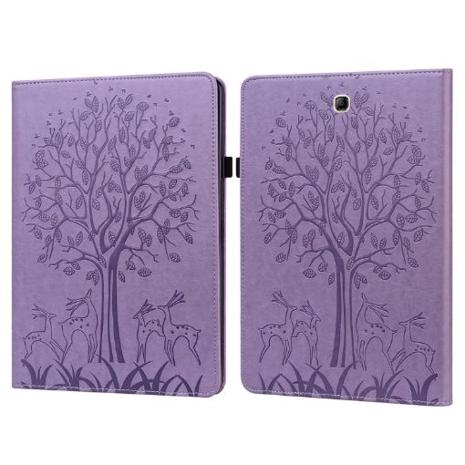 Samsung Galaxy Tab A 9.7 T550/T555 Purple Tree & Deer Leather Case - 1