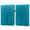 Samsung Galaxy Tab A 9.7 T550/T555 Tree & Deer Leather Case - Blue - 1