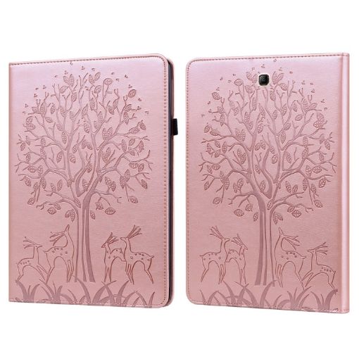 Samsung Galaxy Tab A 9.7 T550/T555 Pink Tree & Deer Leather Case - 1