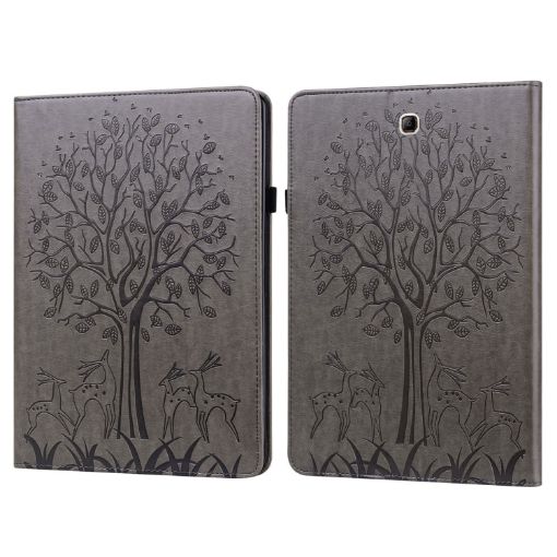 Samsung Galaxy Tab A 9.7 T550/T555 Tree & Deer Leather Case Grey - 1