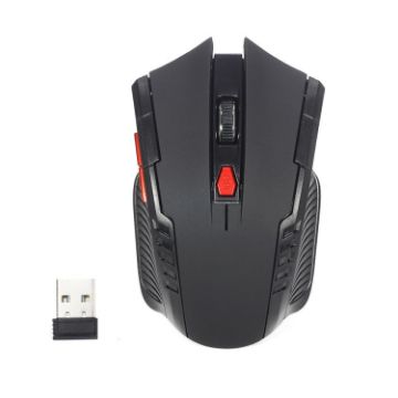 Wireless Office Mouse - 6 Keys, 2.4G, 1600DPI, Adjustable, Black - 1