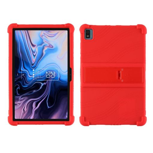 TCL 10 Tab Max 10.36" Red Silicone Tablet Case with Invisible Bracket - 1