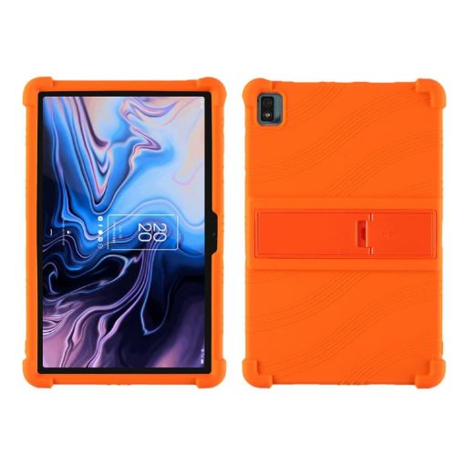TCL 10 Tab Max 10.36" Silicone Case with Invisible Bracket - Orange - 1