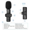 HXSJ F18 2.4G Wireless Lavalier Microphone - Noise Reduction, Black - 3
