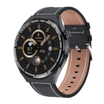 HDT 3 Max 1.6" Leather Band IP67 Waterproof Smart Watch with Bluetooth/NFC - 1