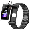 M6 Steel Band Earphone Detachable IP68 Waterproof Smart Watch Black - 1