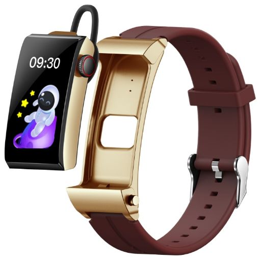 M6 Smart Watch: 1.5" Silicone Band, IP68 Waterproof, Bluetooth Call, Red - 1