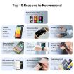 M6 Smart Watch: 1.5" Silicone Band, IP68 Waterproof, Bluetooth Call, Red - 5