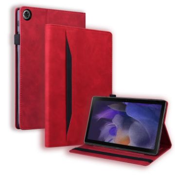 Samsung Galaxy Tab A8 10.5 2021 Red Leather Shockproof Case with Wake-up - 1