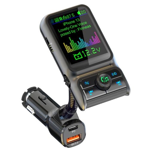 BC85 Bluetooth 5.0 FM Transmitter MP3 Player with Colorful Screen - 1