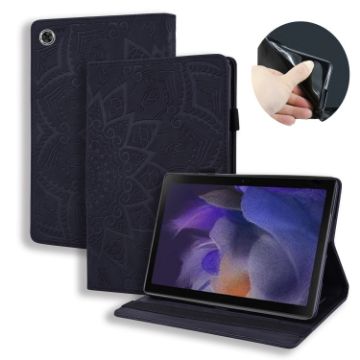 Samsung Galaxy Tab A8 10.5 2021 Black Calf Texture Leather Case - 1