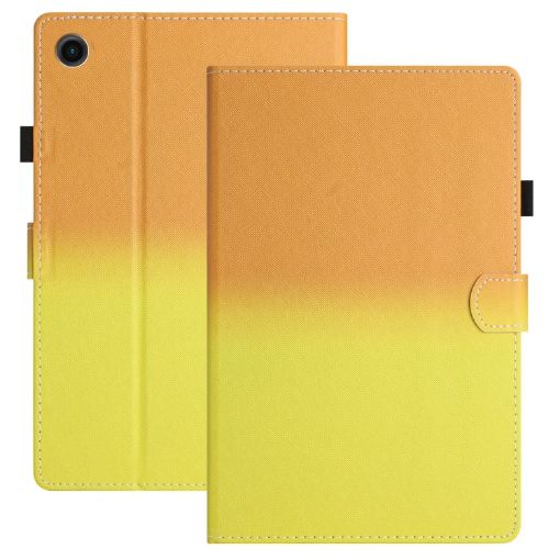 Samsung Galaxy Tab A7 2020 T500/T505 Gradient Leather Case Orange Yellow - 1