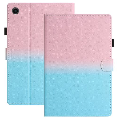 Samsung Galaxy Tab A8 2021 X205/X200 Pink Blue Gradient Leather Case - 1