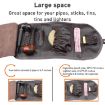 FIREDOG CL08 Leather Pipe Tobacco Storage Bag - Black Brown Rope - 3