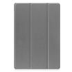 Docomo dtab D-51C Gray Leather Tablet Case - Custer Texture 3-Fold Holder - 2