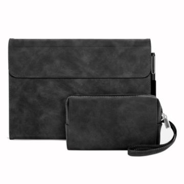Microsoft Surface Pro 8 Sheepskin Shockproof Case with Power Bag - Black - 1