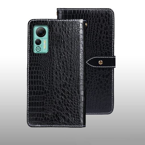 Ulefone Note 14 Crocodile Texture Leather Case - Black - 1
