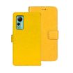 Ulefone Note 14 Yellow Leather Phone Case with Holder - Crazy Horse Texture - 1