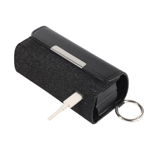IQOS ILUMA Black Denim Electronic Cigarette Storage Bag with Loop - 1