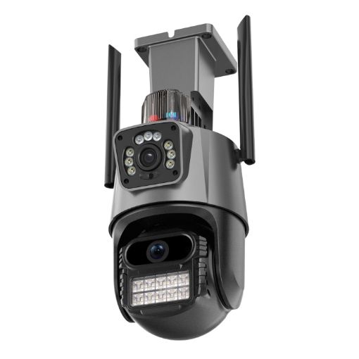 QX81 AI Alarm WIFI Dual 2MP IP Camera, UK Plug, Humanoid Recognition - 1