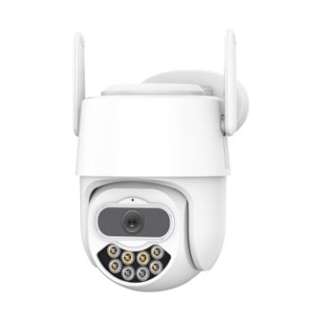 QX82 400W Dual Screen Dual Channel IP Camera, UK Plug, Synchronous Monitoring - 1
