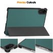 Xiaomi Redmi Pad 2 Green Leather Tablet Case - 3-Fold Holder Cover - 7