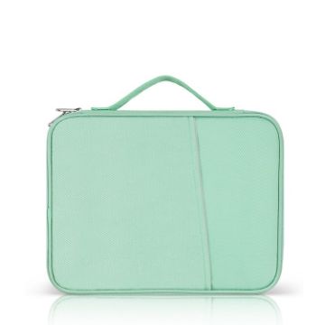Green Cloth Texture Leather Bag for 9.7-11 Inch Laptop - Portable Case - 1