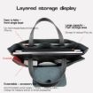 Universal 13-14 Inch Brown Elastic Thread Button Laptop Inner Bag - 6