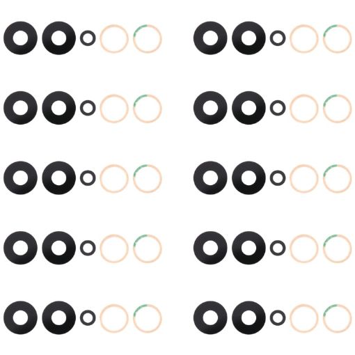 Xiaomi Redmi Note 11T Pro Back Camera Lens 10pcs Replacement Set - 1