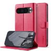 Google Pixel 10 Pro XL Red Leather Flip Case - LC.IMEEKE Calf Texture - 1