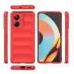 Realme 10 Pro+ 5G Wine Red Magic Shield TPU Flannel Phone Case - 3