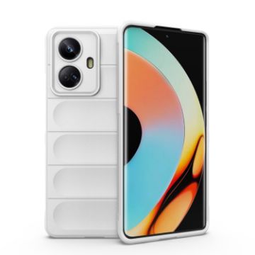 Realme 10 Pro+ 5G Magic Shield TPU Flannel Phone Case White - 1