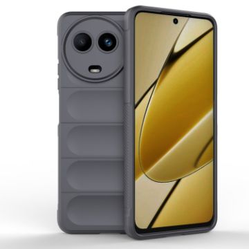 Realme 11 5G Global Magic Shield TPU Flannel Case Dark Grey - 1