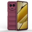 Realme 11 5G Global Magic Shield TPU Flannel Case - Wine Red - 1