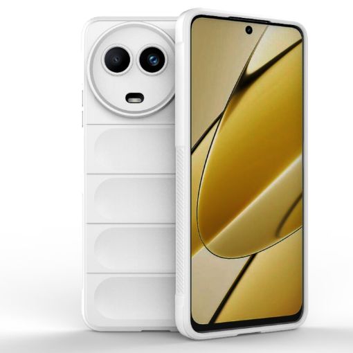 Realme 11 5G Global Magic Shield TPU Flannel Phone Case White - 1
