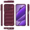 Realme 11 4G Global Wine Red Magic Shield TPU Flannel Phone Case - 3