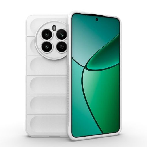 Realme 12+ 5G Global Magic Shield TPU Flannel Phone Case White - 1